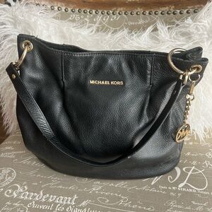 Michael Kors Bedford pebbled, leather satchel shoulder bag